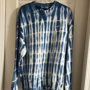 Levi's Men’s Blue and White Tie-Dye Long Sleeve‎ Shirt Size M